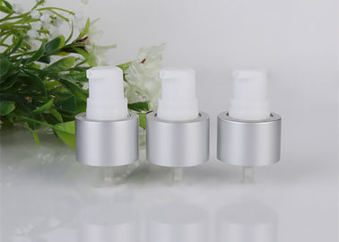 Silver Electrochemical Aluminum Pump Cosmetic Bottle Pump With PP Cap