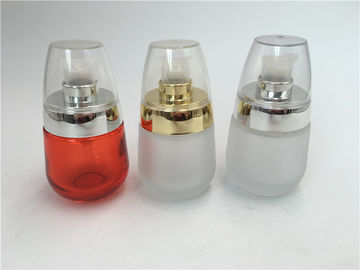 Glass Pot Bellied Liquid Foundation Pump Bottle 30ml Airless Packaging