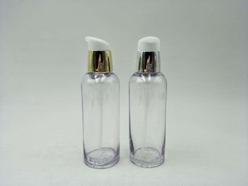 Clear Pump Cosmetic PETG Bottle Croen Cap With Lotion Pump 120ML 140ML