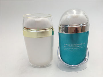 Fles van de Eco de Vriendschappelijke Plastic Dubbele Kamer, de Kosmetische Gevormde Ronde van de Pompfles